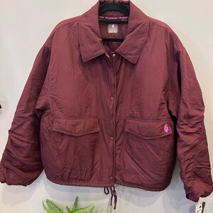 NWT 🍃 FP Free People Movement Off the Bleachers Coaches Jacket - Large